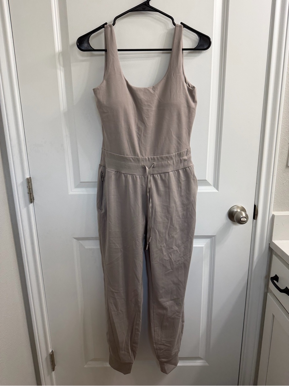 NWOT Yogalicious Lux Emmy Jumpsuit in Taupe